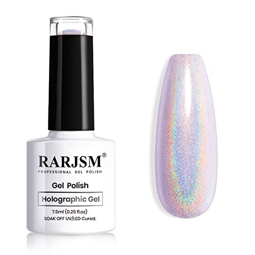 RARJSM Holographic Nail Polish Gorgeous Glossy Holographic Soak - Product Imagery