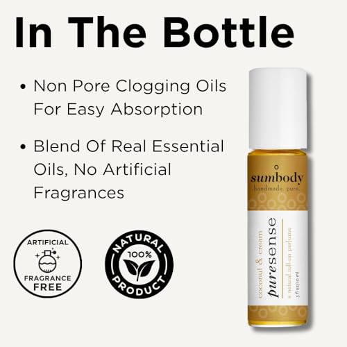 Sumbody All Natural Coconut & Cream Scent Perfume Oil, 10ml, USA - Product Imagery