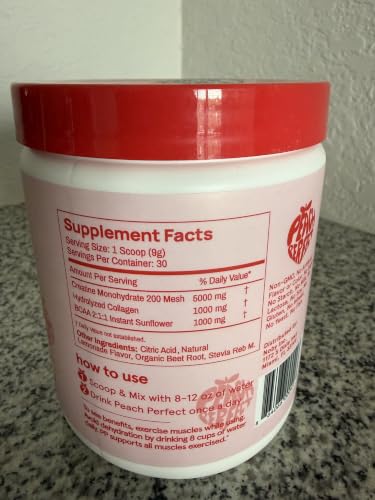 Peach Perfect Creatine for Women – Micronized Creatine - Product Imagery