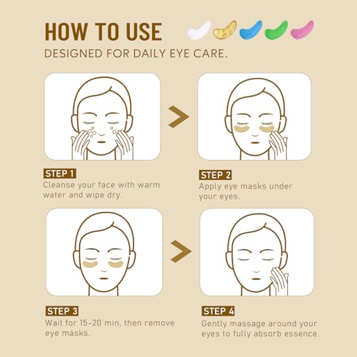 Under Eye Patches for Dark Circles,Eye Mask for Puffy Eyes With - Product Imagery