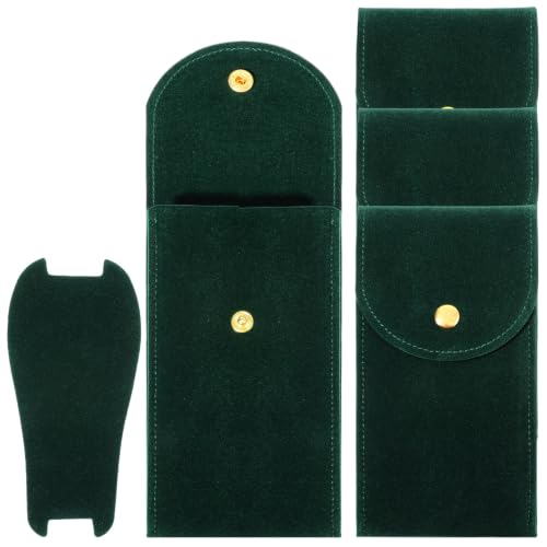 Amabro 4×Velvet Watch Travel Pouch Double Layer Case Copper - Product Imagery