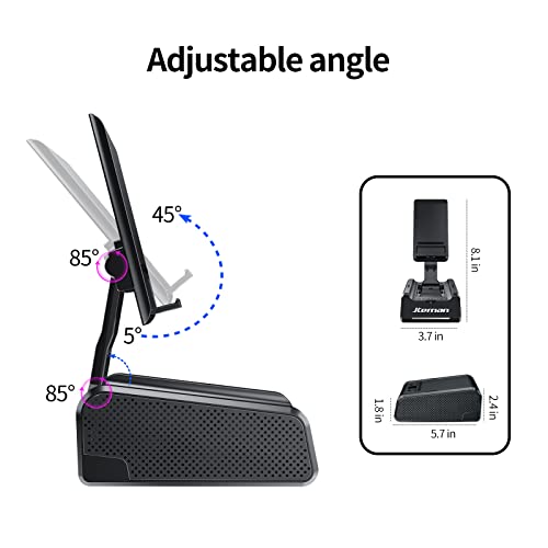 JTEMAN Cell Phone Stand with Bluetooth Speaker,Birthday Gifts - Product Imagery