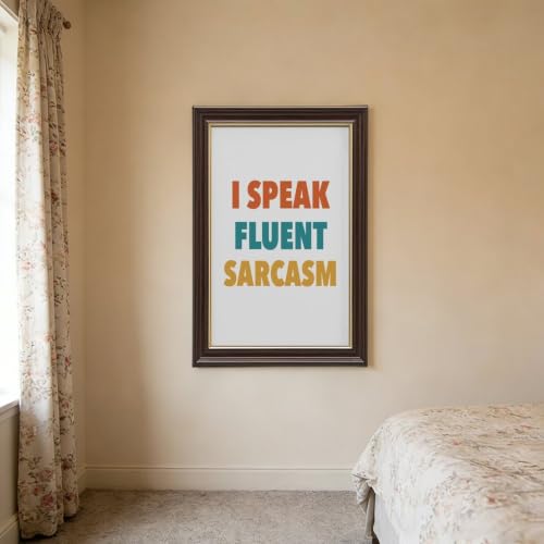 I Speak Fluent Sarcasm, Etsy Uk, Teen Room Print, Funny Teenager - Product Imagery