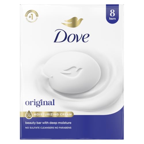 Dove Beauty Bar Soap Original 8 Count for Soft, Smooth Skin, - Product Imagery