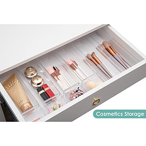 Clear Plastic Drawer Organizer Tray for Vanity Cabinet (Set of - Product Imagery