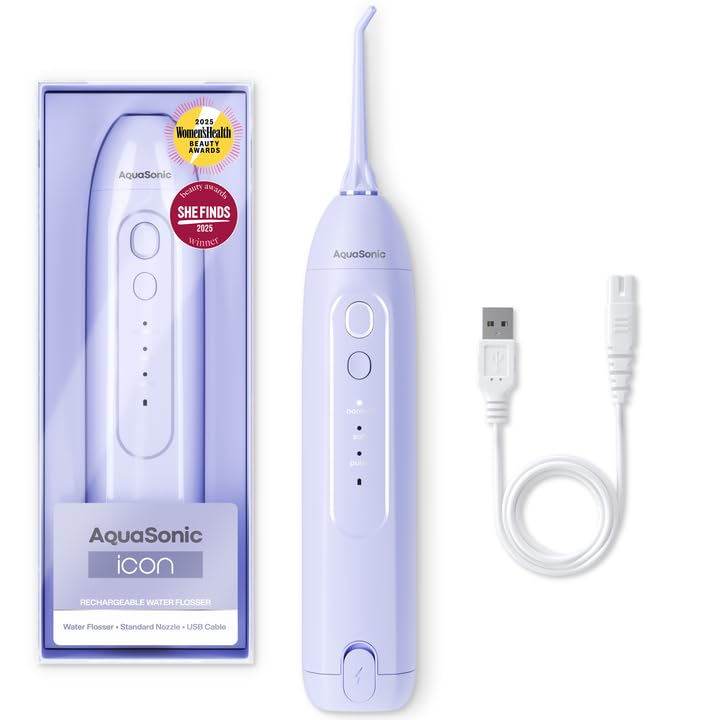 AquaSonic Icon Water Flosser for Teeth Cordless Rechargeable - Aquasonic Official Imagery - 1