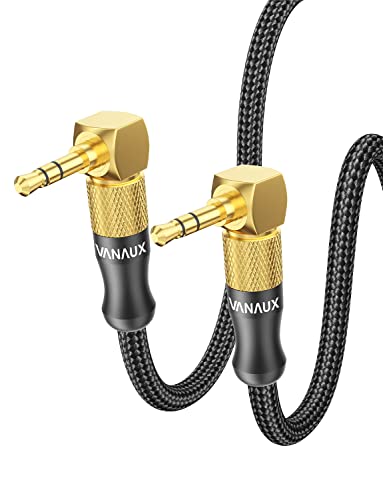 VANAUX 90 Degree Right Angle Aux Cable Male to Male 3.5mm Audio C by VANAUX - Angle View 1