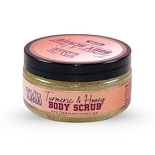 Turmeric Honey Body Scrub 8oz – Exfoliating Scrub for Dark - Product Imagery