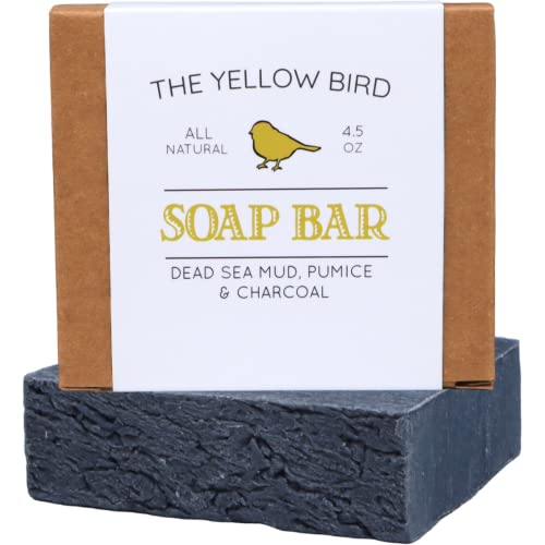 The Yellow Bird Dead Sea Mud Soap Bar - With Exfoliating Pumice Scrub & Detoxi - The Yellow Bird Official Product View 1