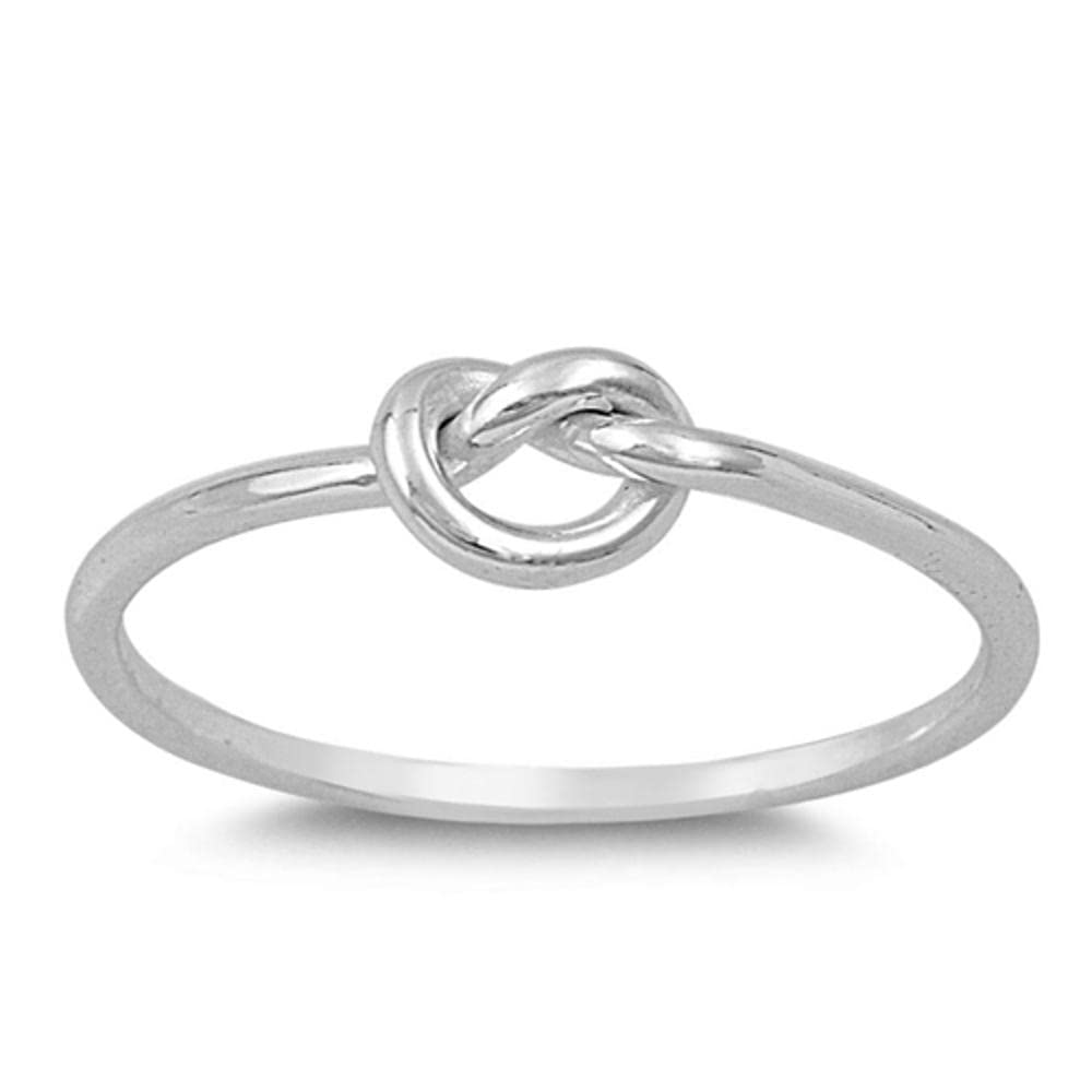 CHOOSE YOUR COLOR Sterling Silver Knot Ring - Sac Silver Official Imagery - 1