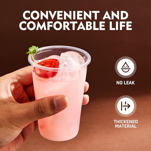 YEEHAW 9 oz Plastic Cups, 500 Pack - Clear Disposable Drinking - Product Imagery
