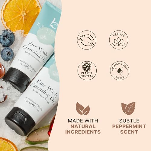 Face Wash Gel - Gentle Formula, USA Made with Organic & Natural - Product Imagery