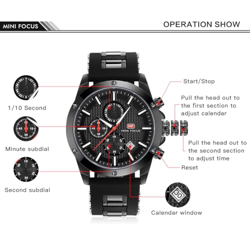 MINI Focus Mens Watch Casual Sports Watches - Product Imagery