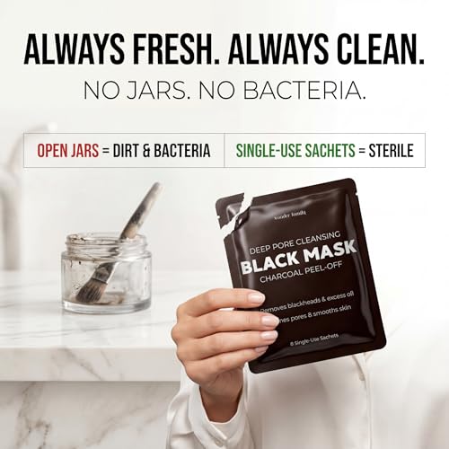 Black Mask Peel Off Face Mask with Activated Charcoal, Blackhead - Product Imagery