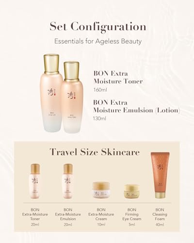 Sooryehan Bon Extra Moisture Korean Skin Care Gift Set (13.01 Fl - Product Imagery