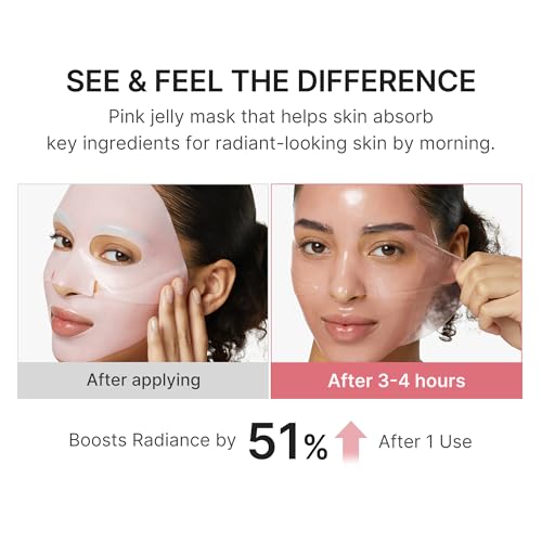 medicube Jelly Gel Mask with Salmon DNA PDRN Pink Collagen, 4EA - Product Imagery