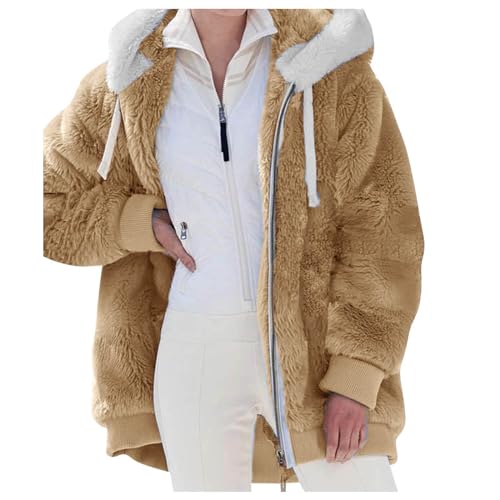 SHAOBGE Oversized Fuzzy Fleece Jackets For Women Fashion 2024 - Product Imagery