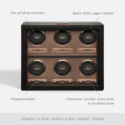 Wolf Axis Watch Winder with Glass Cover - Secure Fit with - Product Imagery