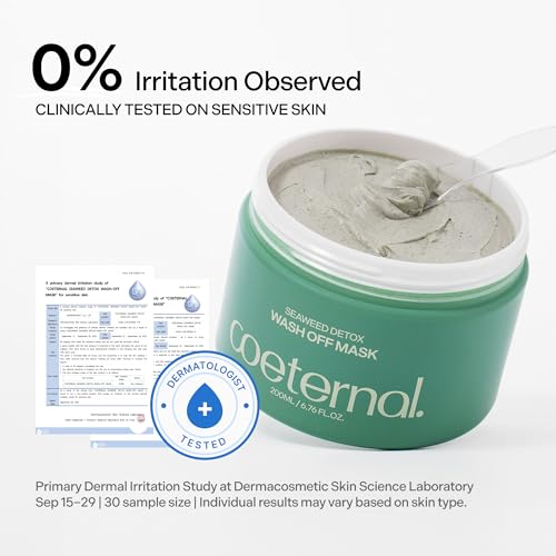 Seaweed Korean wash off Mud Mask with Bentonite & Kaolin, 200ml - Product Imagery