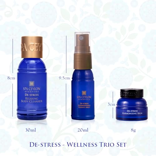 SPA CEYLON De-Stress Wellness Trio Set, Holistic Spa Essentials - Product Imagery