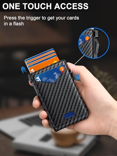Wallet for Men RFID Wallet with 2 ID Windows & Money Clip, Slim - Product Imagery