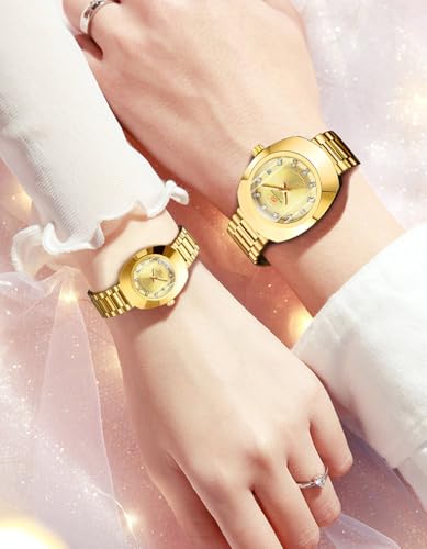 BESTKANG Valentines Couple Watches Oval Unisex Style Waterproof - Product Imagery