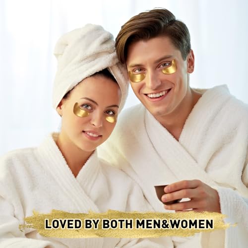 24K Gold Under Eye Patches 50 Pairs Collagen, Dark Circles, - Product Imagery