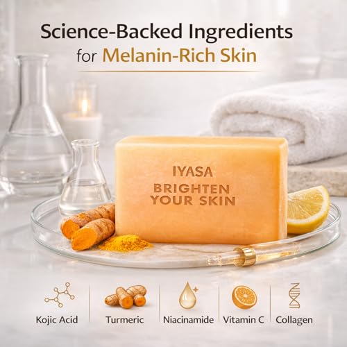 IYASA Kojic Acid Soap for Dark Spots – Turmeric Brightening Bar - Product Imagery