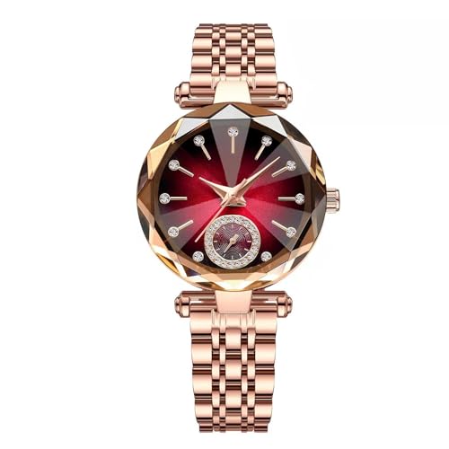 Women Watches with Bracelet Rose Gold for Lady Elegant Stainless - Product Imagery