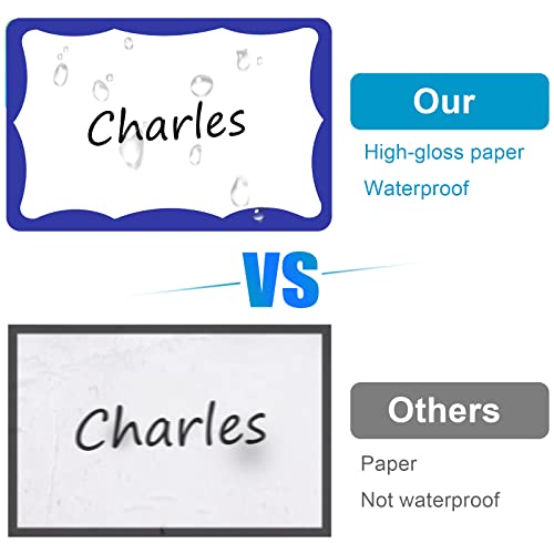 390Pcs Name Tags, 3in x 2in Name Tag Stickers, Name Tags Sticker - Product Imagery