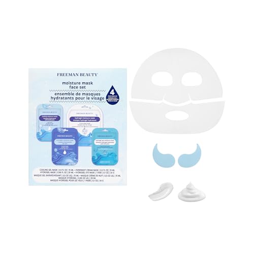 Freeman 4 Piece Moisture Mask Face Set, Hydrating Face Masks - Product Imagery