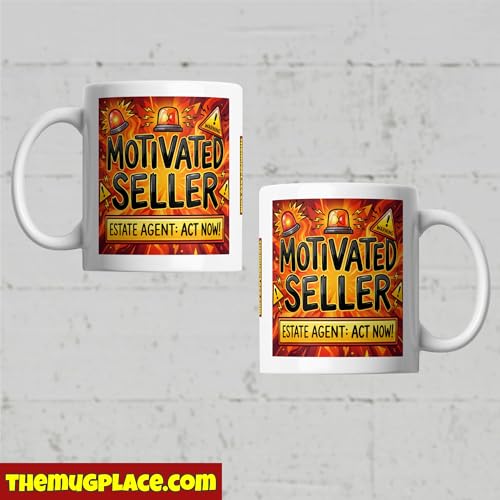Real Estate Agent Coffee Mug - "Motivated Seller! Act Now!" - - Product Imagery