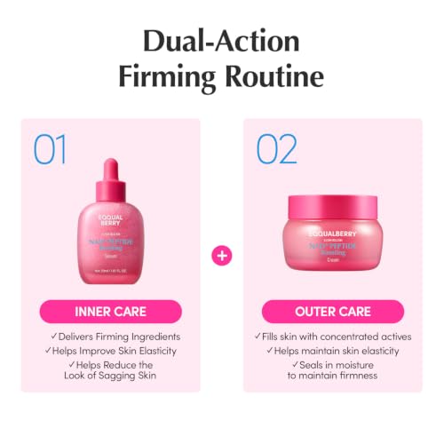 EQQUALBERRY NAD+ Peptide Boosting Serum & Cream Duo | Pink Cre... - Product Imagery