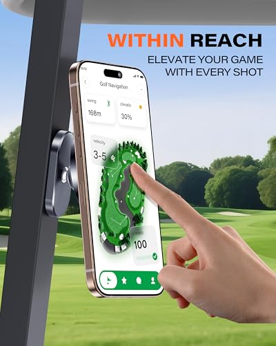 A2C Alloy Magnetic Golf Cart Phone Holder, Unique Golf - Product Imagery