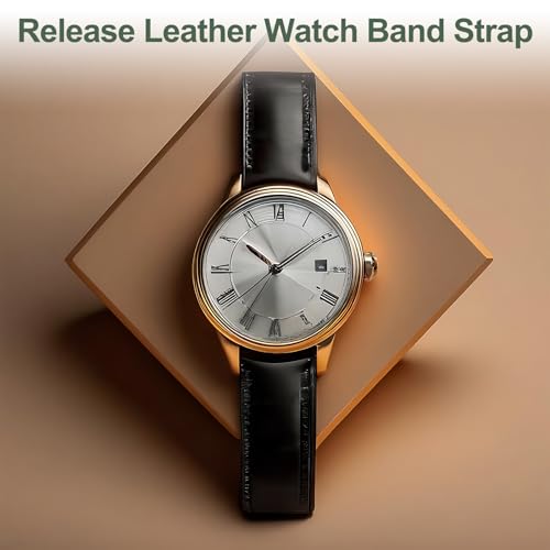 uxcell Leather Watch Bands for Men and Women, Quick Release - Product Imagery
