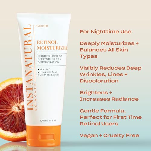 InstaNatural Retinol Moisturizer Nighttime Face Moisturizing - Product Imagery