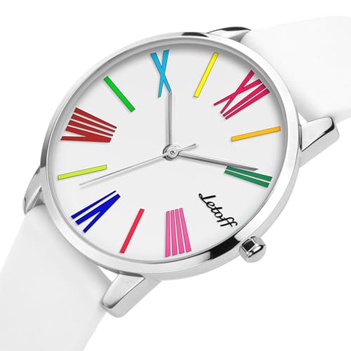 Letoff Watch for Women/Men, Metal Watch with Silicone - Product Imagery