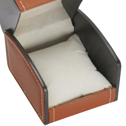 Luxury Single Watch Gift Box with Removable Pillow, PU Leather - Product Imagery