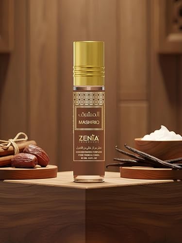 Zenia Mashriq Perfume Oil Roll-On – 6ml / 0.2oz | Long Lasting - Product Imagery