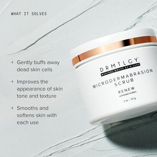 DRMTLGY Microdermabrasion Scrub | Gentle Facial Exfoliating Scrub - Product Imagery