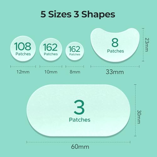TKTK 443 Count Pimple Patches for Face, Hydrocolloid Acne Cover - Product Imagery