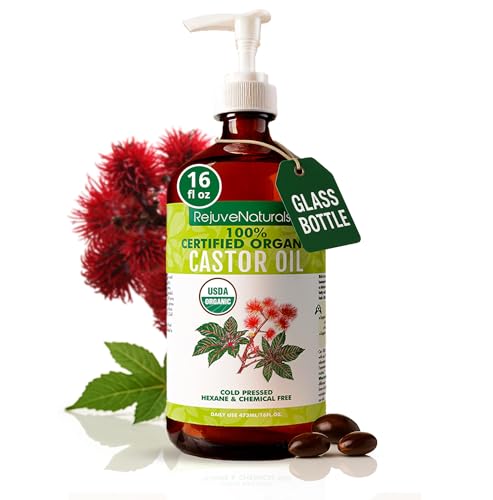 RejuveNaturals Castor Oil   USDA Certified Organic, 100% Pure, Co - RejuveNaturals Official Product View 1