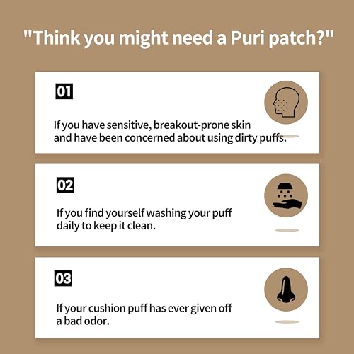 Cushion Puff Protector – 5 Individually Wrapped Copper Stickers - Product Imagery
