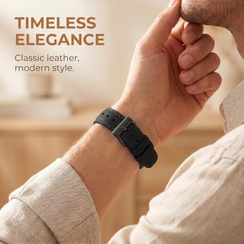 Amaxiu Quick Release Watch Band, Leather Replacement Strap, - Product Imagery