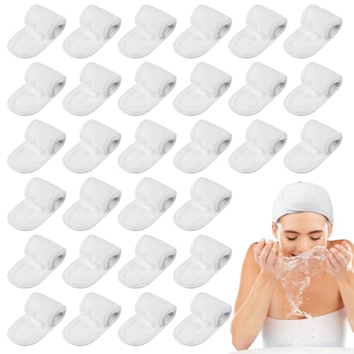 30 Pcs Spa Facial Headband Set Premium Cotton Esthetician - AojSup Official Imagery - 1