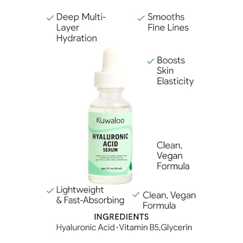 Hydrating Hyaluronic Acid Serum, Deep Hydrating Facial Serum, - Product Imagery