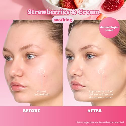 ESW Beauty Strawberries & Cream Soothing Face Mask, Korean Skin - Product Imagery