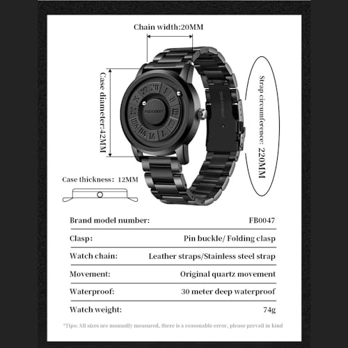 Unisex Cool Watches Roman Numerals Creative Magnetic Levitation - Product Imagery
