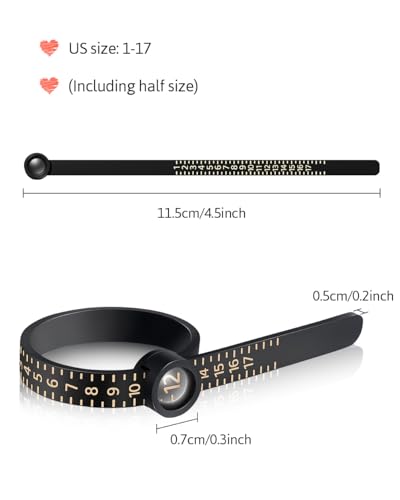 Meowoo Ring Sizer Measuring Tool with Magnifier, for Ring - Product Imagery