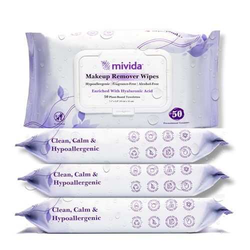 mivida Hypoallergenic Makeup Remover Wipes Bulk with - mivida Official Imagery - 1